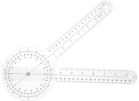 ​​Schmiege Winkelmesser,PVC Medizin Goniometer,Körperdimension Gradmesser,Verstellbarer Winkel,Universal-Winkelmesser mit Skala Lineal,Winkelmessung Lineal,Arm Messen Lineal,Ruler für Physiotherapi​​