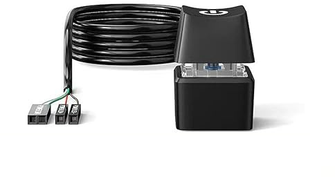 Jooehyer LED Light Computer Desktop Switch PC Motherboard External Power Button Extension Cable for Home Office 1.65M Black