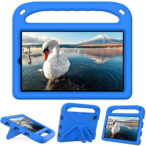 Funda para tablet Huawei MediaPad M5 Lite de 8 pulgadas para niños, ligera, a prueba de golpes, con asa, soporte, color azul