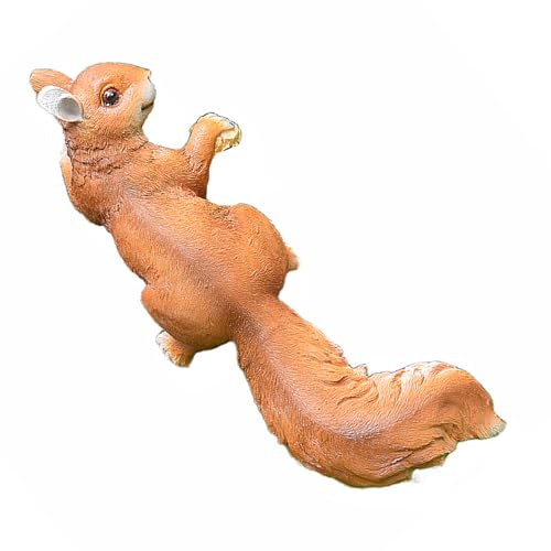 BONKZEBU Bastel-Eichhörnchen-Skulptur, Mittelgroßer Baum, Hängendes Tiermodell für Gartendekoration