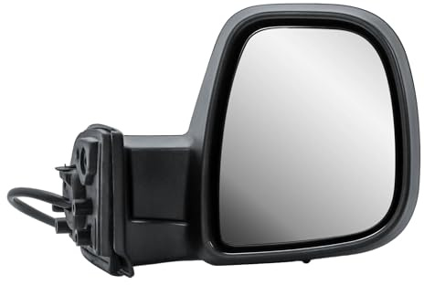 Außenspiegel Spiegel Rechts Beifahrerseite Elektrisch und Beheizbar Manuell Einklappbar Mattschwarz für Citroën Berlingo Peugeot Partner Opel Combo Toyota ProAce City Fiat Doblo 2016–2024