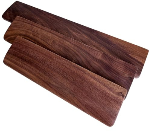Wrist Pad For Keyboard – Comfortable Walnut Wrist Rest With Non Slip Base, Ergonomic Typing Support Guard | Natural Wood Hand Support Accessory For Computer Laptop Mouse Desk Use