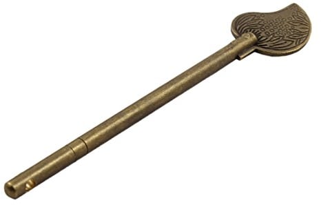 sourcingmap feuille métal à personne clé armoire style chinois axe verrouillage verrouillage ton Bronze