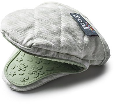Zeal Silicone & Cotton Mini Mitt Pot Holder Gingham, Cotton, Sage Green, 17.5 x 13.5 x 2.5 cm, V124G