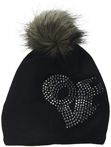 Döll Mädchen Pudelmütze Strick Mütze, Schwarz (Caviar 1010), 51