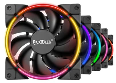 PCCOOLER Corona 5-in-1 FGRB Kit, 120mm 4Pin PWM Fan-Addressable RGB