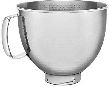 KitchenAid EDELSTAHLSCHÜSSEL 4,8 L – GEHÄMMERT 5KSM5SSBHM, Edelstahl, 4.8 liters, Silber