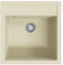 vidaXL Fregadero de Cocina de Granito con un Seno Lavabo Cocina Fontanería Piezas de Fontanería y Bricolaje Resistente Pileta Escurreplatos Beige