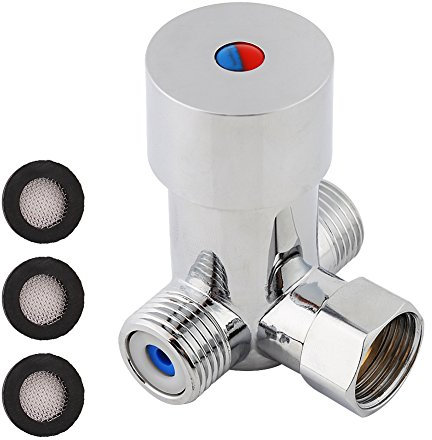 Valvola miscelatrice termostatica, valvola miscelatrice acqua calda fredda G1/2, miscelatore termostatico con controllo della temperatura per rubinetto automatico