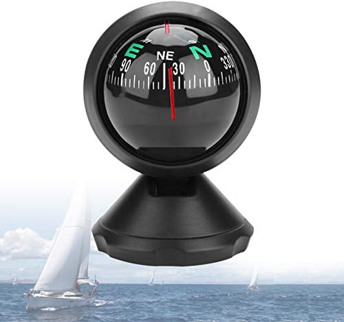 Bootskompass, Autokompass, Armaturenbrett, Kompass, Digitale Navigation, Kompass, Marinekompass, schwarz, geeignet für Bootsfahrzeuge