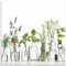 ARTLAND Spritzschutz Küchenrückwand Küche Herd Glas mit Motiv 60x60 cm Desgin Modern Kräuter Pflanzen Blumen Basilikum Lavendel Gewürze H9KE