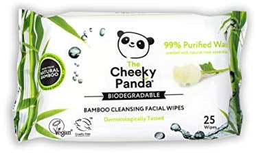 The Cheeky Panda Abschminktücher aus Bambus | Mit Rosenduft | 25 Reinigungstücher fürs Gesicht | Biologisch Abbaubar | Super Sanft & Nachhaltig | Feuchttücher zur Make-up Entfernung