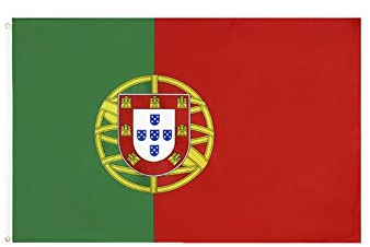 Stormflag Portugal Flagge 90x150cm Polyester 90g mit Ösen mit Doppelnadel genäht.