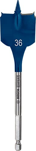 Bosch Professional 1x Brocas fresadoras planas Expert SelfCut Speed (para Madera blanda, Aglomerado, Ø 36,00 mm, Longitud 152 mm, accesorios Taladro de impacto rotativo)