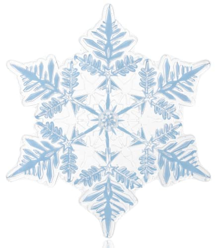 devembr Snowboard Stomp Pad, 3D Klare Schneeflocke Snowboard Stomp Pads, PVC-Material, 13 x 11,5 cm, Blau