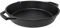 GK Global Kitchen Cast Iron Pan Skillet Double Handle Cast Iron Frying Pan Griddle Grill Round Skillet Cast Iron Kadai Karahi Indian Kadhai Heavy Duty Stovetop Cookware, Black, 26cm
