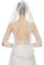 IYOU Spitze Frauen Braut Schleier Weiß Kurz Tüllschleier 1 Stufe Party Braut Schleier mit Kamm zum Frauen Hochzeit Jubiläum (Ivory)