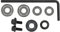 Tivoly XT60642067864 Kit 9pcs Réparation pour fraise de défonceuse 2 roulement Ø9,5mm, 2 roulements Ø12,7mm, vis et rondelles + clé Allen