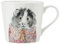 Mikasa x Tipperleyhill tasse en porcelaine, 380ml, tasse en porcelaine fine avec détails en or véritable, mug fantaisie pour le thé et le café avec impression de cochon d'Inde, emballage cadeau