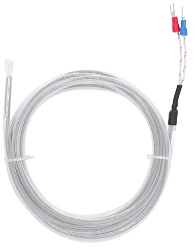 LOCADENCE Temperatursensorsonde, 0 bis 200 ℃, Hochgenaues, Wasserdichtes Geerdetes K Thermoelement, Temperaturregler Zur Temperaturerkennung (3m / 9.8ft)