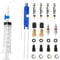 UVVRUR 60ML Fahrrad Tubeless Sealant Injector Set Fahrrad Sealant Reifendichtmittel Injector Tubeless Reifendichtmittel Spritze mit Entfernungswerkzeug für MTB Rennrad Tubeless Tire UST Notfallzubehör