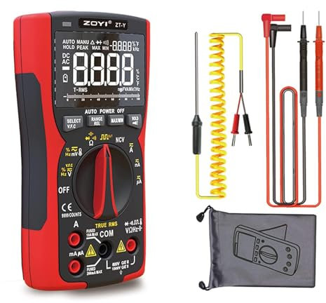Multimetro ZOYI ZT-Y 9999 Conti automatico Display digitale ad alta precisione Tester Misuratore AC/DC Corrente di tensione AC/CC NCV