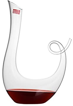 Thick Wine Decanter, Lead-Free Crystal Glass Wine Decanter Swan Neck 35.5cm/13.9 Inch for Whiskey and Wine Gift