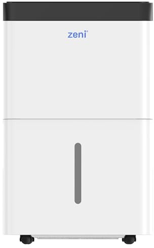 Zeni 20L Low Energy Dehumidifier with Laundry Mode | 39-46 dB Quiet Operation | Excess Moisture Absorber with Auto Humidity Sensor, 24Hr Timer & Auto Shut-Off | UV-C & Dust Filter | Reduces Damp