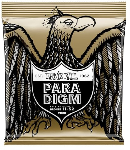 Ernie Ball Paradigm Light 80/20 Bronze Acoustic Guitar Strings - 11-52 Gauge