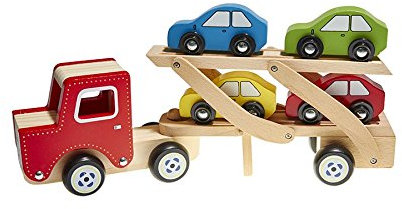 Juguetutto - Camión Transporta coches - ROJO - Juguete de madera