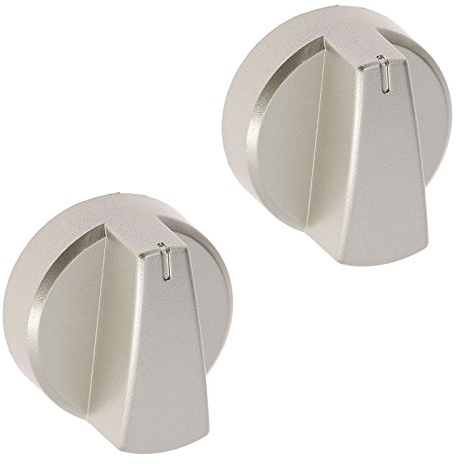 MasterPart Silver Control Knob Dial For Belling Oven Cooker Knobs (2 Pack)