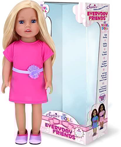 Sophias by Teamson Kids 18 All Vinyl Blonde Haarpuppe Chloe mit blauen Augen