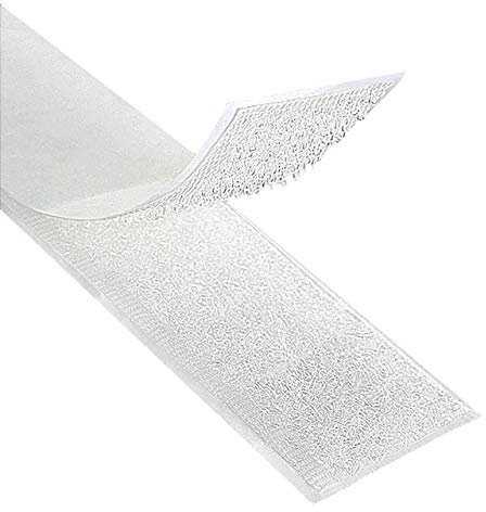 Klebeshop24 KLETTBAND SELBSTKLEBEND | Set Haken & Flausch | Farbe, Länge, Breite wählbar/Weiß, 16 mm x 8 m