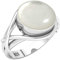 Jeweloporium 925 Sterling Silber Ringe für Damen Größe 53(16.9) Weiß Natürlich Perlmutt mit Stein Jahrgang Silber Ringe das Erntedankfest Geschenk Solitär Schmuck