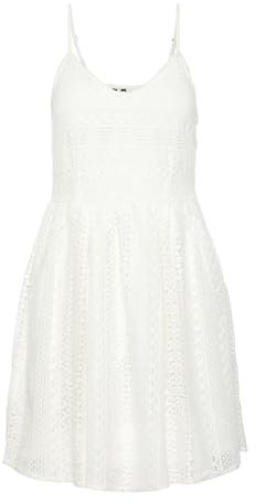 VERO MODA VMHONEY LACE Pleated Singlet Dress WVN, Snow White, L