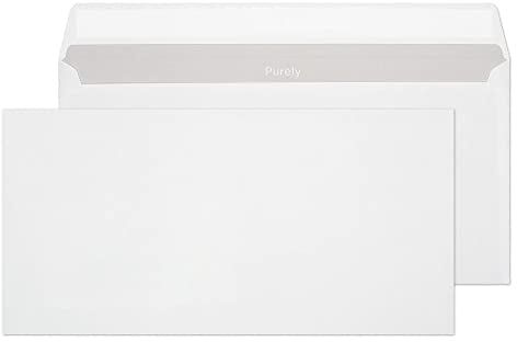Blake Purely Everyday 22772 Briefumschläge Haftklebung Weiß DL 110 x 220 mm - 90g/m² | 500 Stück