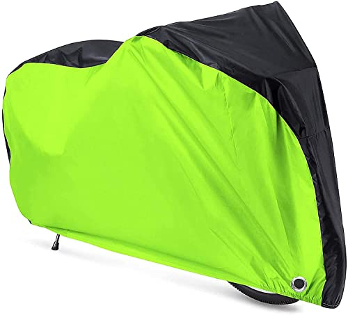 YTBUBOR Bike Covers for Outside Storage, 190T Waterproof Bike Cover, Green | Bicycle Cover Waterproof Outdoor, With Lock Holes & Storage Bag, Anti-Rain Dustproof Bike Cover for Mountain & Road Bike