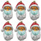 AIITLLYNA Weihnachtsmann Anhänger,Weihnachtsschmuck 2020 Weihnachtsmann mit Maske Personalisierte Weihnachtsanhänger Für Weihnachtsbaum Deko (B 6pcs)