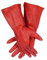 LEATHER LH HANDS Herren Mittelalter Renaissance Cosplay Ungefüttert Gauntlet Echtes Leder Kostüm Handschuhe, Rot/Ausflug, einfarbig (Getaway Solids), X-Large