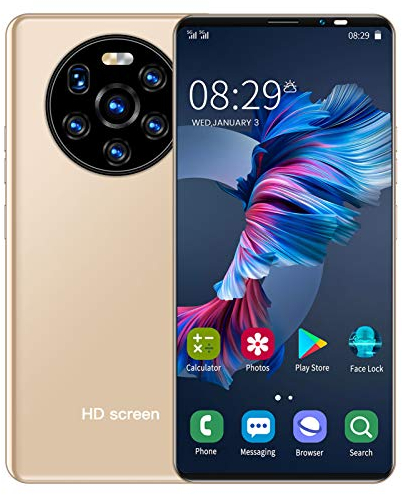 Smartphone Economici in Offerta, Mate40 Pro Smartphone Offerta del Giorno 3G, 1500mAh Batteria Cellulari Offerte, 128GB Espandibili Cellulare, Dual SIM Economici Telefoni Mobile(Oro)
