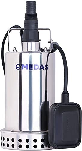 MEDAS Electric 3 in 1 Submersible Pump 500W 12500L/H Sump Pumps Clean/Dirty Water Utility w/Float Switch and 10m Cable for Water Removal Drainage Pool Garden Tub Pond Flood Drain(Hose not Included)