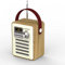 Radio Retro Digital FM Radio Portable Bluetooth, AUX-IN/Alarm Clock/Real Wood Effect Finish/Mains Powered/Rechargable Battery/Subwoofer/Premium Stereo Sound