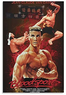Shenywell Leinwand Bilder Kunst Jean-Claude Van Damme Poster, für Teenager, Wandgemälde für Wohnzimmer, Badezimmer 60x90cm Kein Rahmen