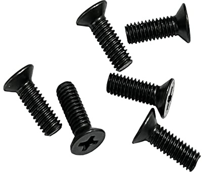 iTobest Lot de 6 vis de rechange M4 x 0,7 x 12 mm pour réservoir de frein avant de moto Noir