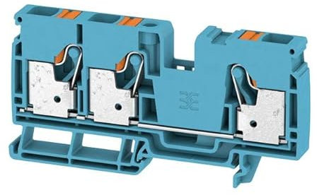 BLOCCO TERMINALE, BLOCCO DIN, 3POS, 6AWG, Morsettiere per montaggio su guida DIN, Qty.1 | 2490510000
