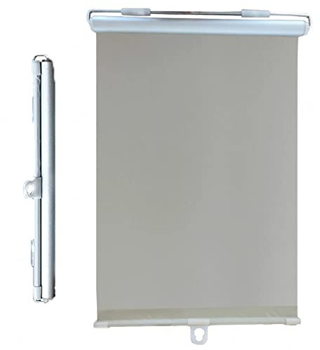 Tende a Rullo Oscuranti Senza Foratura, Tenda Avvolgibile Parasole 60x125/75x125cm, Tende Avvolgibile a Ventosa Per Finestre, Persiane Oscuranti, Protezione Solare/anti-uv,Grey-72x125cm(28.3*49.2in)