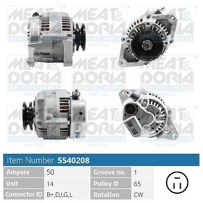 Meat & Doria 5540208 Lichtmaschine Suzuki Swift I 1.0/1.3