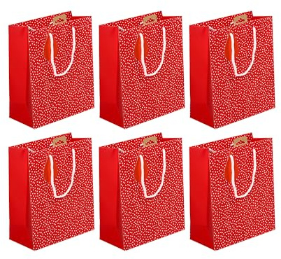 Clairefontaine 30633-3Cpack - Packung 6 Geschenktasche - Tüte Excellia, Kollektion Safari, Format M (21,5x10,2x25,3 cm), 210g, geeignet für Geschenke, Herze, 1 Pack