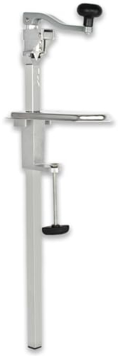 Beeketal 'BDÖ-75' Profi Gastro Tischdosenöffner für bis zu 50 cm hohe Dosen, mit Schneidemesser aus gehärtetem Stahl und Tisch Befestigungszwinge, Dosenöffner mit manueller Handkurbel und Drehknauf