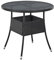 Juskys Table de Jardin Yoro en polyrotin résistant aux intempéries - Table de Balcon Ronde Ø 80 cm - Table d'appoint en rotin à Plateau en Verre - Petite Table pour Balcon, Jardin & terrasse - Noir